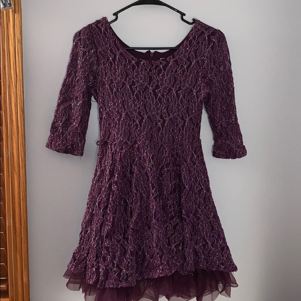 Purple sparkly lace dress!! in perfect condition!!